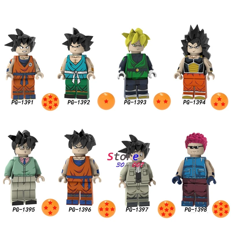 Шт. 50 шт.. Строительные блоки Dragon Ball Son Goku Son Gohan Raditz litenant Arnold мультфильм серия фигурка для детей игрушки