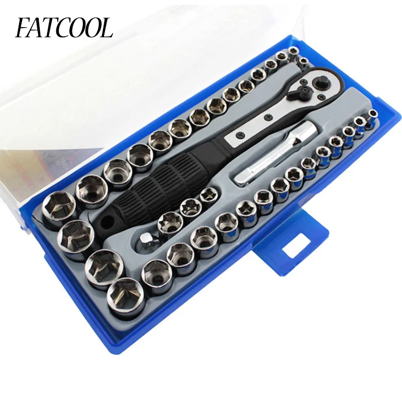 

FATCOOL 38 In 1 Torque Wrench Set Car Repair Hand Tool Kit Ratchet Wrench Sockets Sets Spanner