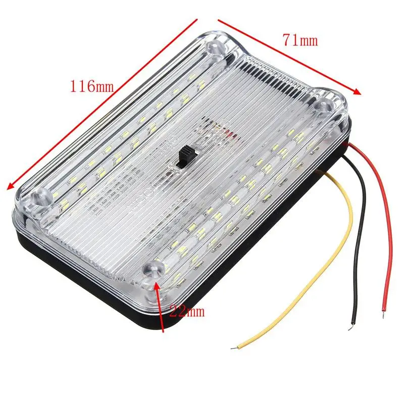 36LED интерьер автомобильного салона свет ABS белый Потолочный светильник для 12 в морской лодки аксессуары для дома на колесах