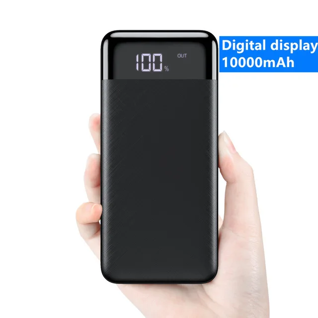 RAXFLY 10000mAh 20000mAh power Bank Dual USB power bank для iPhone Xiaomi Mi 9 SE портативный светодиодный внешний аккумулятор повербанк - Цвет: Серебристый