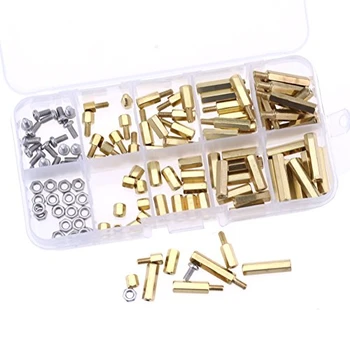 

120pcs M3 Double-pass Hex Studs Copper Pillars Through-holes Standoff Screw Spacers Isolation Spacing Screw