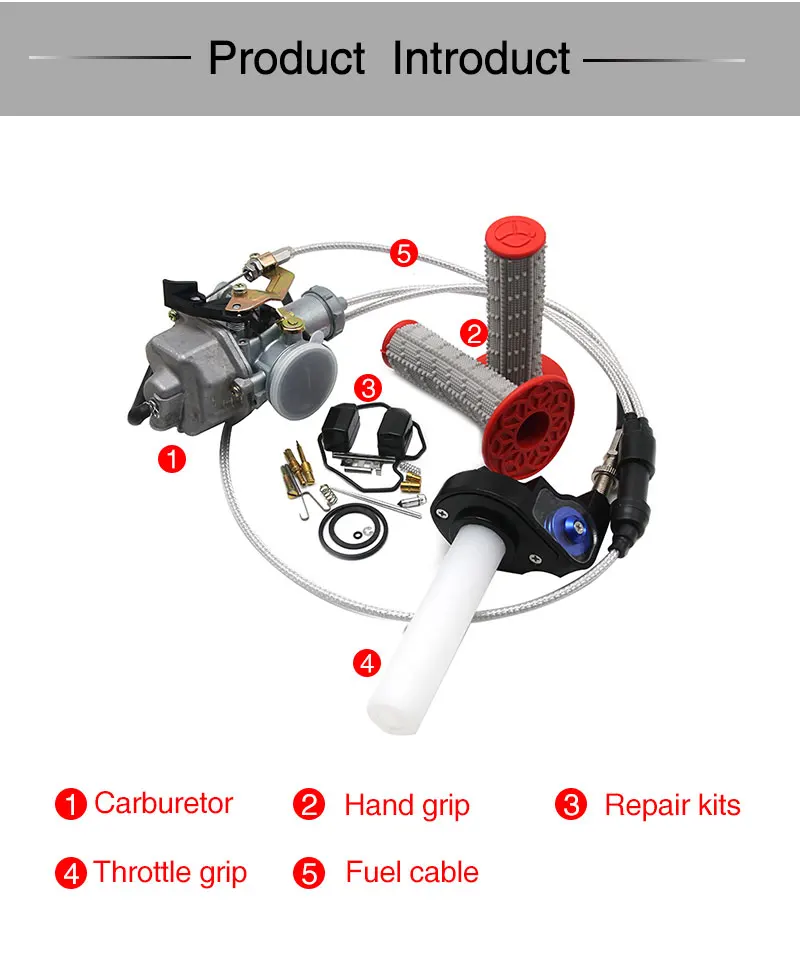 ZSDTRP для CG200 200CC двигателя мотоцикла Keihin PZ30 30 мм Карбюратор с ручками ручки дроссельной заслонки ручки для ремонта кабеля набор