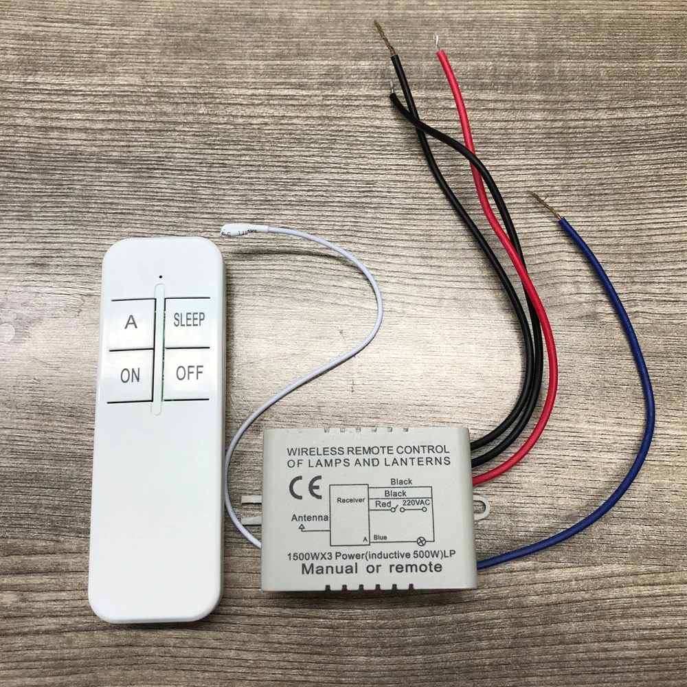 

1 Way AC 220 V RF Remote Digital Wireless Remote Control Switch ON/OFF Ceiling Fan Panel Control Switch For Light Bulb