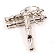 Fashion Stainless Steel Dog Dog Whistle Train A Dog To Listen Sound Toys for Dog and Cat Pet Supplies Accessories(silver)