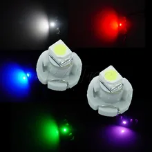 10PCS T3 12V Neo Wedge For Auto Car Vehicle Pinball Machine Dashboard 3528 SMD LED Bulbs 5 colors Set