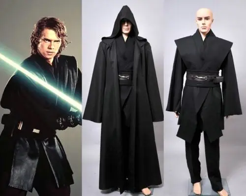 

Star Wars Revenge of the Sith Anakin Skywalker Cosplay Costume Halloween Star Wars Robe Cloak Outfit For Adult Men Size S-XXXL
