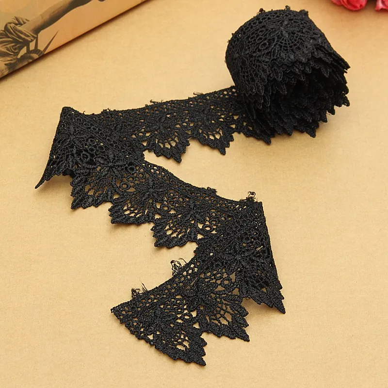 

2 Meters Black Venise Guipure Lace Trim Lace Ribbon DIY Craft Handmade Materials Dress Clothing Sewing Accessories