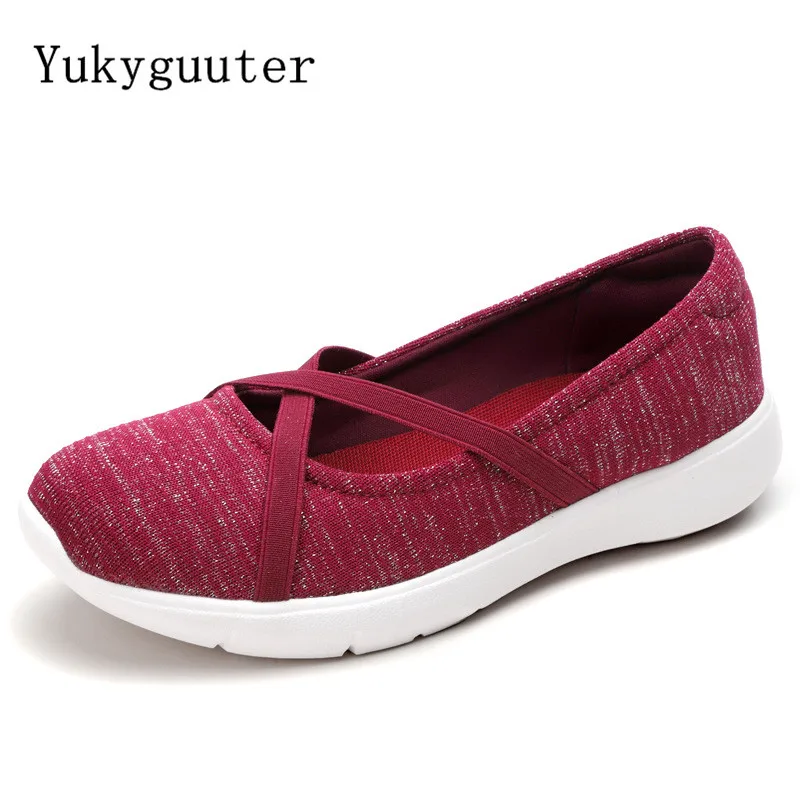 

Woman Sport Running Shoes Outdoor Breathable Elastic band Shallow Couple Shoes Lightweight Athletic Mesh Sneakers Women