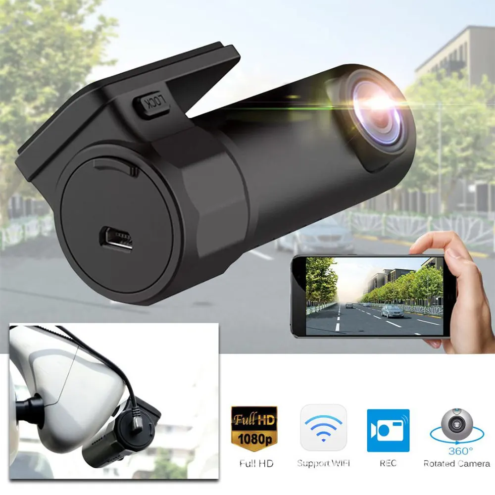 Мини 1080P Full HD Smart Dash Cam 32 Гб 170 градусов Wifi Скрытая Автомобильная DVR видеокамера