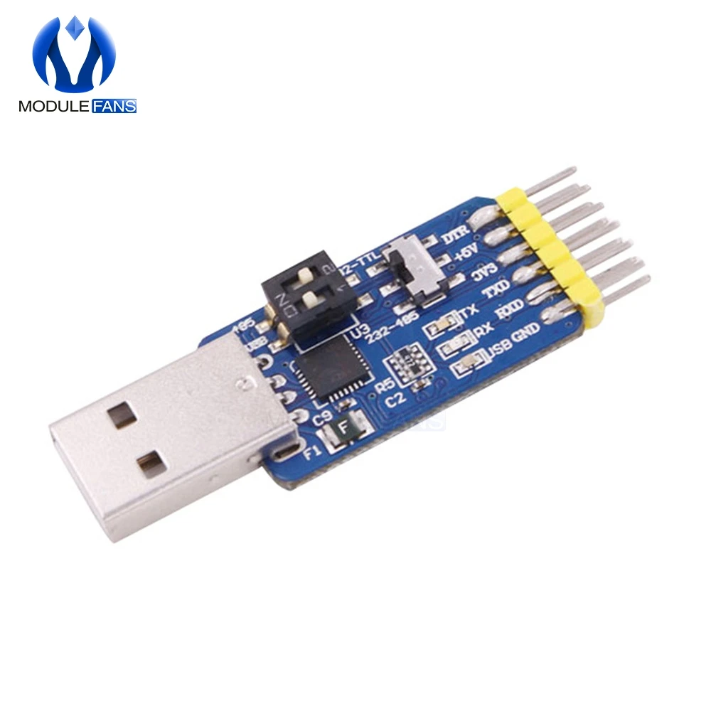 USB CP2102 к TTL RS232 RS485 взаимный преобразователь 6 в 1 преобразовательная плата