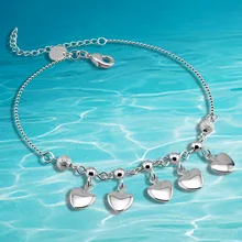 Розничная, Новое поступление, модный браслет с сердечками для девочек