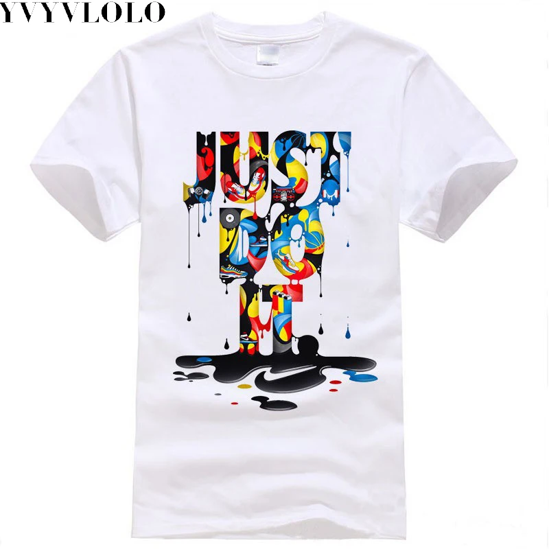 2016 New Fashion Brand T-shirt Just  Do It  Global sales Print T Shirt Men Summer Tops Tees hip hop Anime Male Tshirt 