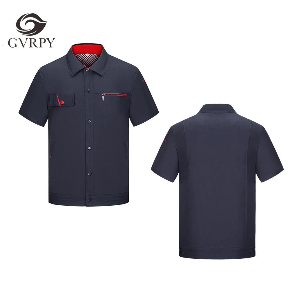 

Men's Auto Repair Workwear Short Sleeve Workshop Repair Work Clothing Engineering Service Protective Clothing Jacket + Pants