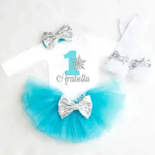 Пользовательские зима onederland Снежинка девушка новорожденного боди промах ползунки Леггинсы наряд Наборы для ухода за кожей душа ребенка партия выступает