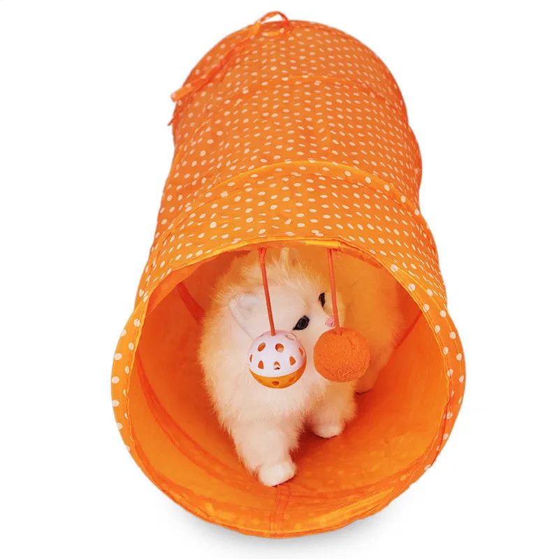 Funny Pet Cat Tunnel Cat Play Tunnel Tubes Collapsible Crinkle Kitten Cat Toys Puppy Ferrets Rabbit Play Cat Play Tunnel Tubes