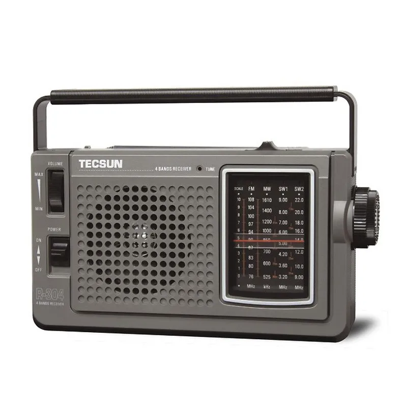 TECSUN R-304 R-304P Высокочувствительный fm-радио MW/SW радиоприемник со встроенным динамиком