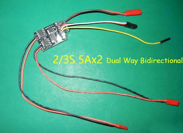 

2S-3S Lipo 5A Regulator Forward/Backward Brushed ESC Speed Control for 1/16 RC Model Tank/Tracked Vehicle/4WD Smart Car Mod