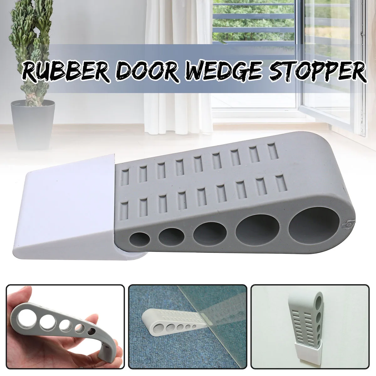 

1pcs Rubber Door Stopper Wedge Block Guard Wind Dust Blocker Stopper Protector For Home Children Office Non-Slip Buffers
