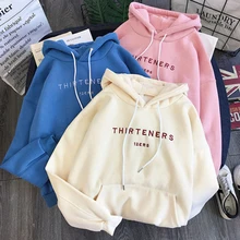 Женская толстовка с капюшоном рубашка с надписью Свободная куртка Маркус плюс бархатная одежда пальто Верхняя одежда Размер шикарная женская с круглым вырезом