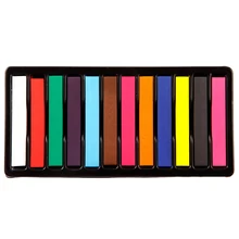 12 Colors Non-toxic Soft Pastels Hair Crayons Kit Temporary Dye Chalk Personalized Beauty Hair Color for DIY Hair Styling Tools