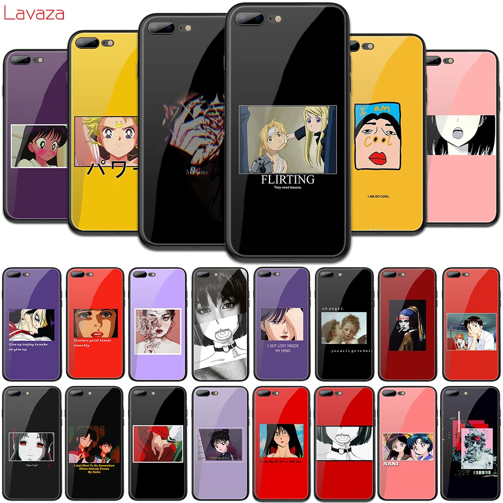 Lavaza Anime puzzle Tempered Glass Soft Cover for iPhone 6 6S 7 8 Plus 5 5S SE XR X XS 11 Pro MAX Case | Мобильные телефоны и