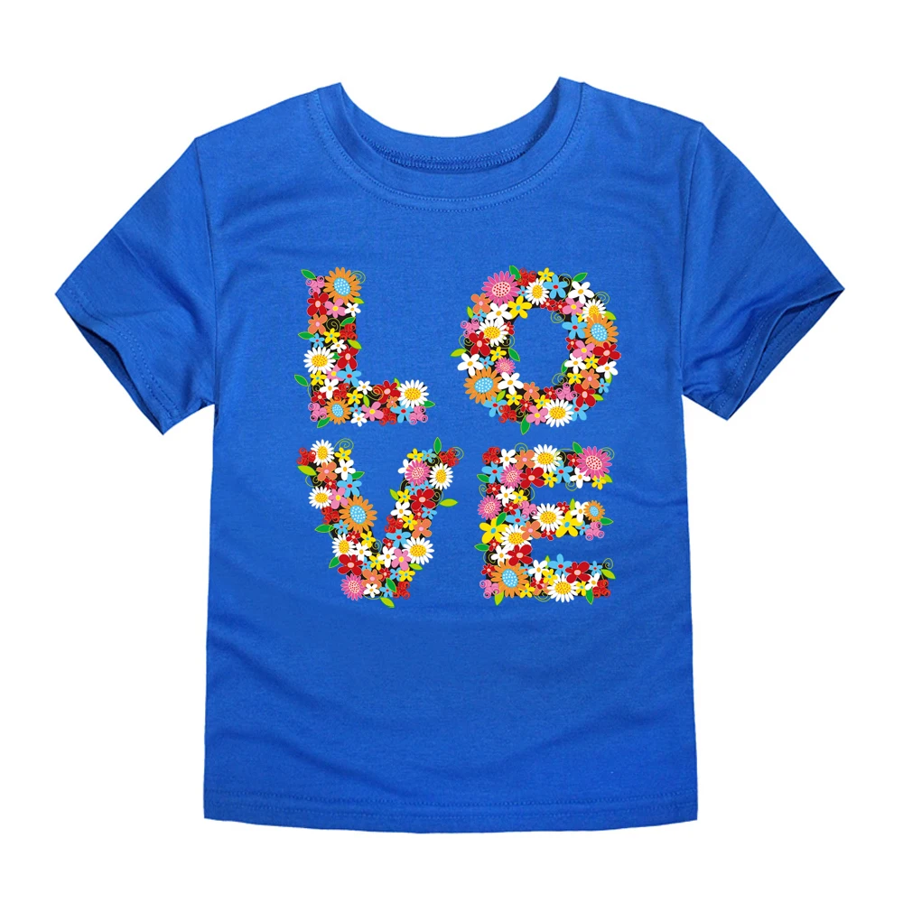 TINOLULING/12 цветов; коллекция года; футболка с цветочным принтом для мальчиков и девочек; детская футболка; топы для детей; футболки для малышей; От 2 до 14 лет - Цвет: TTTG2