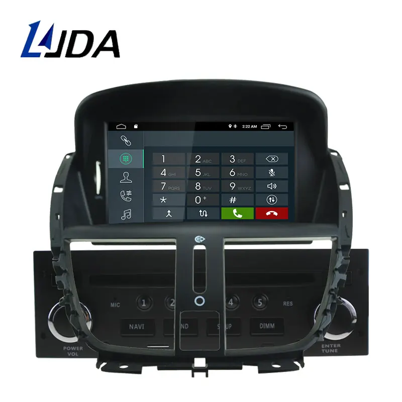 Sale LJDA Android 9.1 1 Din Car Radio For Peugeot 207 2007-2011 2012 2013 2014 Car Multimedia Player Stereo GPS Navigation DVD IPS SD 1