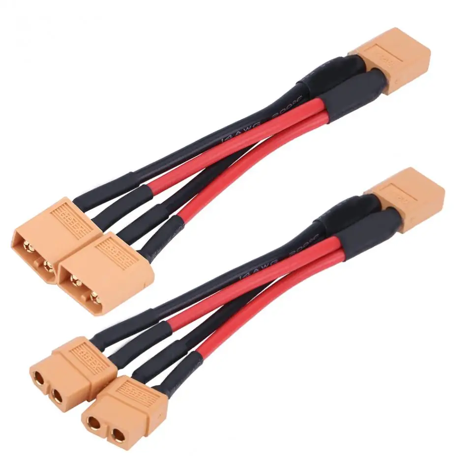 2Types Wire Spare Parts XT60 Parallel font b Battery b font Pack Connector Wiring RC Accessories