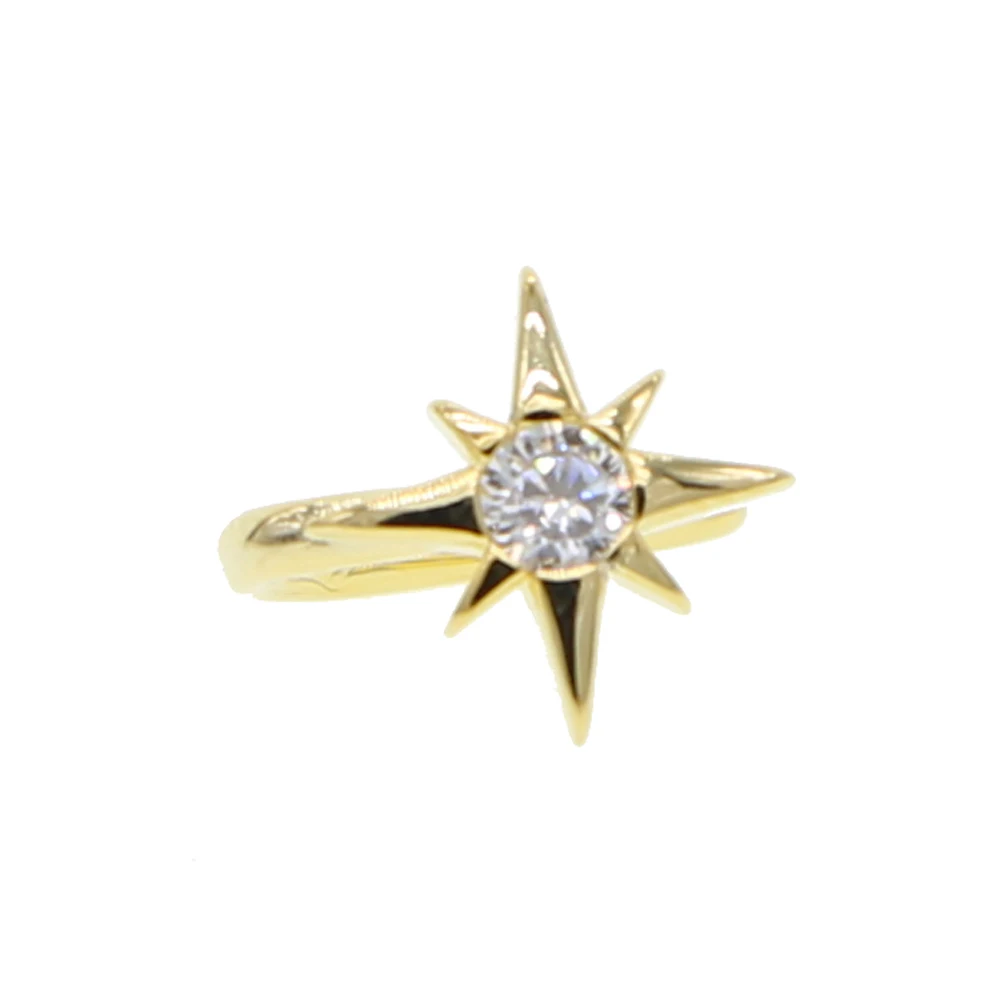 Серьги North star золотого цвета металлические минималистичные Модные женские