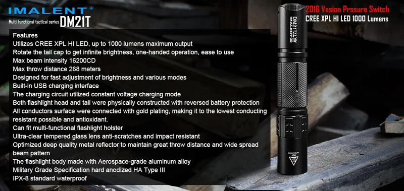 IMALENT DM21T Multi-functional Tactical Flashlight (15)
