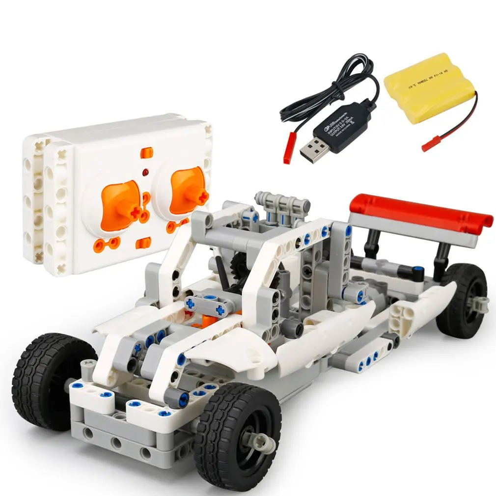 

RC Model Car SDL 2017A-27 224pcs 2.4ghz 2CH RC Building Block Racing Car Model USB Charging Remote Control Vehicle Toy