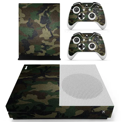 Камуфляжная наклейка для microsoft Xbox One S и 2 контроллера для Xbox One S Skins виниловая наклейка - Цвет: YS-xboxoneS-0047