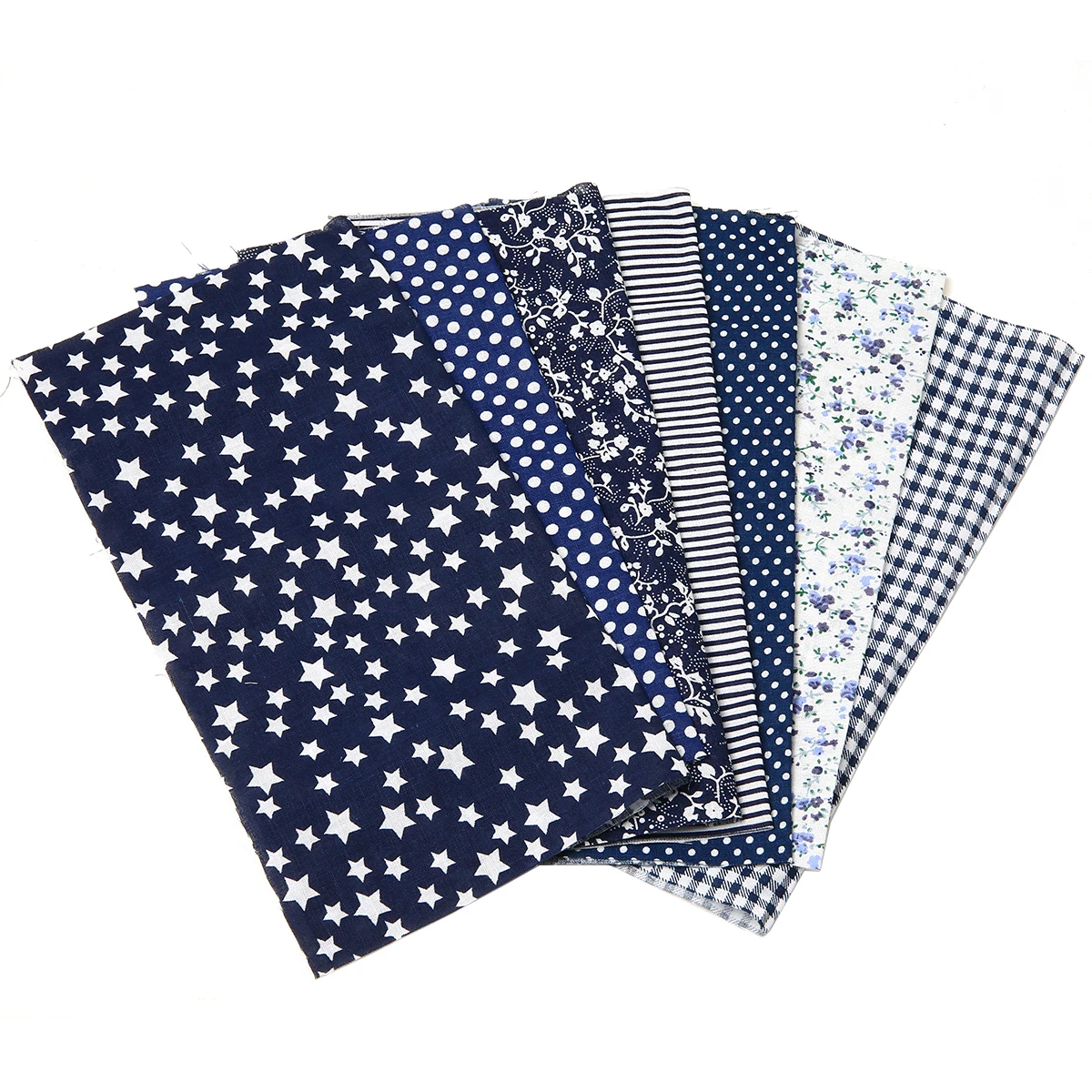 

7pcs 25*25cm Squares Pre Cut 100% Cotton Fabric Quilt Fabric Quarters DIY Patchwork Sewing Quilting Cloth
