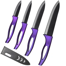 SOWELL brand ceramic kitchen knife set 6” chef 5” slicing 4” utility 3” fruit never rust blade cooking tools beauty gift