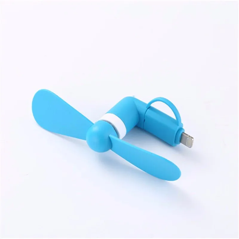 Гибкий микро USB и 8 Pin 2 в 1 мини вентиляторы телефон ручной вентилятор для Samsung Xiaomi