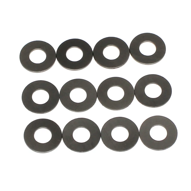 100pcs M2 Nylon Graphite Washer Flat Washers Plastic Gasket Ultra