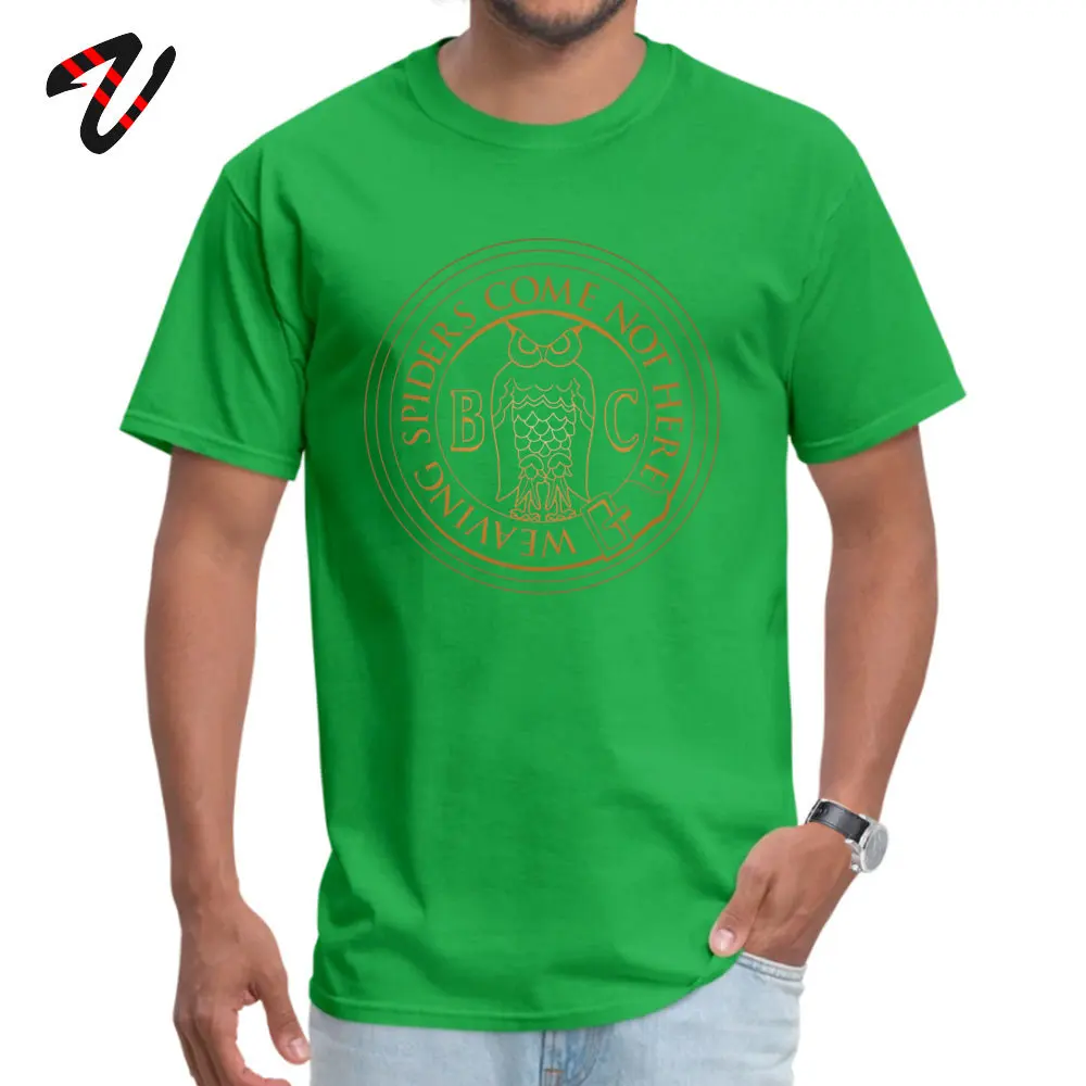 Printed On 100% Cotton Fabric Tops & Tees for Men Normal Top T-shirts Casual High Quality O-Neck T-shirts Short Sleeve Bohemian Grove Owl - Golden -10033 green