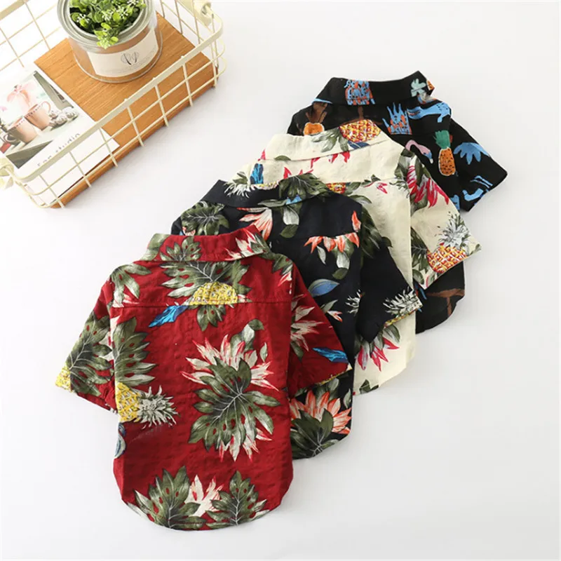 

Spring Summer Pet Clothes For Small Cat Dog Puppy Cool Floral Shirt Puppy Cat Vest Shirt
