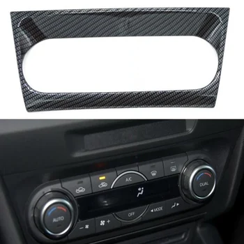 

YAQUICKA Carbon Fiber Style Car Front Dashboard Console Switch Button Frame Cover Styling Sticker For Mazda 3 Axela 2014-2016