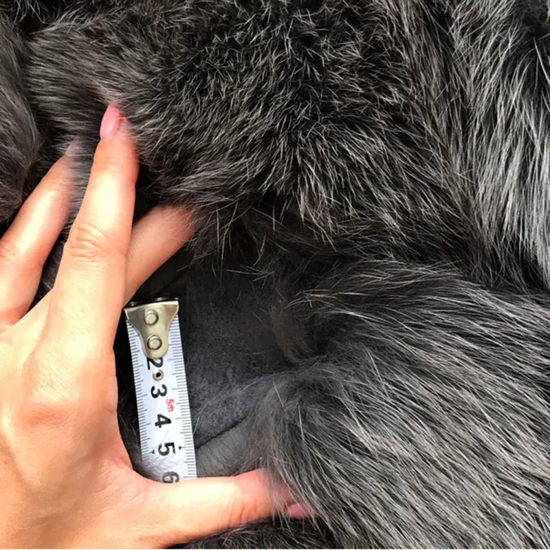 Меховой жилет BFFUR из лисьего меха толщиной 70 см теплый меховой натурального