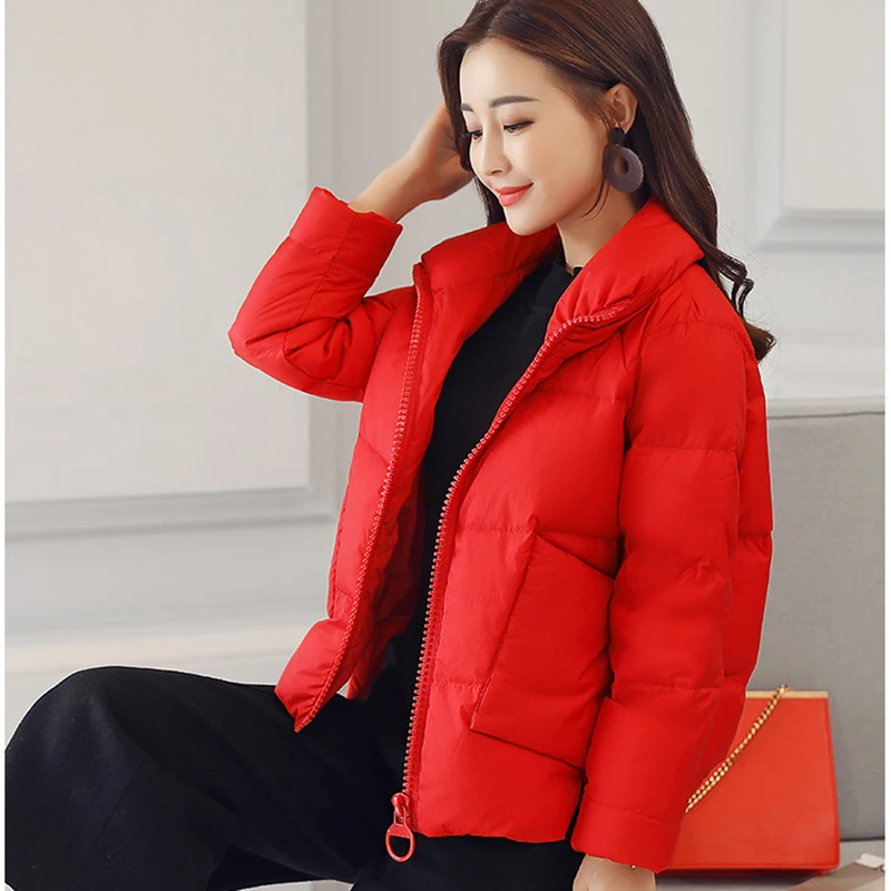 Mujeres Algodón Las Permanente Cuello Xy112 Chaqueta Abrigo Red Mujer Collar Corto 2019 Sólido Moda Coreano Caramel Casual 7qwYRO