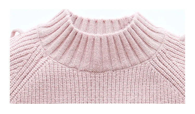 knitted big girls sweaters winter 2017 autumn knit sweaters for girls' school clothing solid pink brown long sleeve tops 5 6 7 8 9 10 11 12 13 14 15 16 years little big teenage girls  sweaters for children girls sweaters  (5)