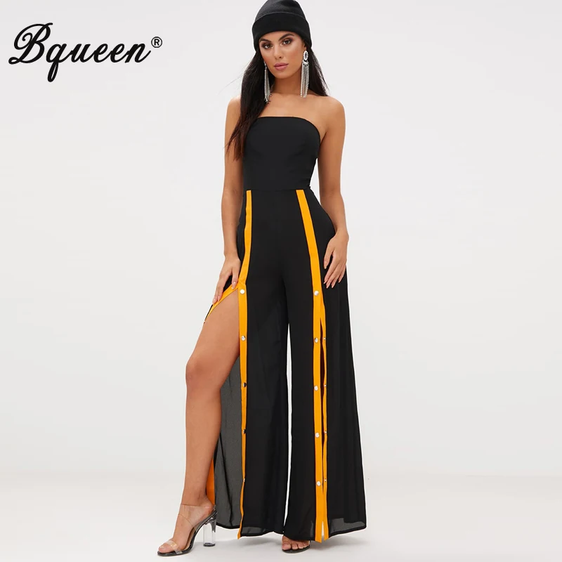 Женский комбинезон с открытыми плечами Bqueen сексуальный без рукавов
