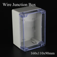 IP65 160x110x90 мм прозрачная крышка ABS прозрачный пластиковый электронный проект водопроводная распределительная коробка для проводов кабель герметичный корпус Чехол