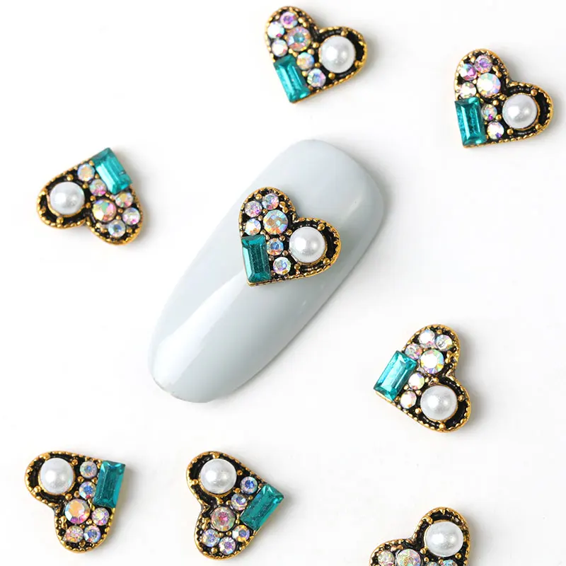 

10 pieces Antique alloy Marquise 3d nail art decorations charm rhinestone glitter crystal diamonds stone rhinestone jewelry acce