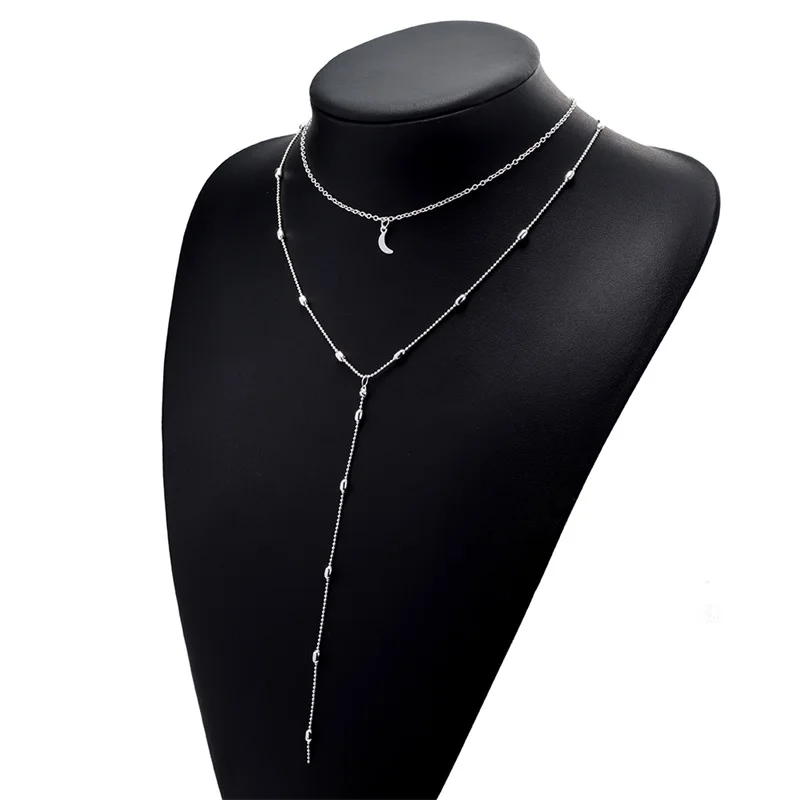IPARAM длинный бахромой звезда полумесяц чокер с подвеской ожерелье аксессуары для женщин ювелирные изделия кулон ожерелье
