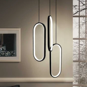 

NEO Gleam Modern Led Chandelier for dining room kitchen room bar white/black color 110V 220V home deco Chandelier fixtures