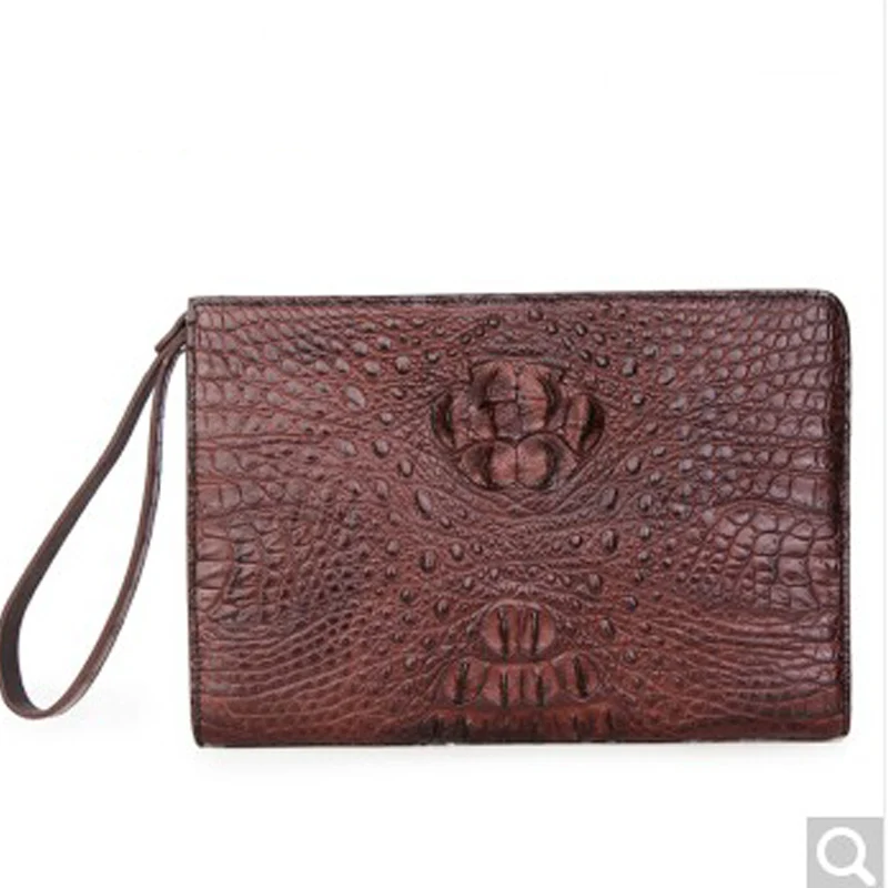 

luolaini New Alligator leather man leather handbag bag handbag handbag bag business hand purse