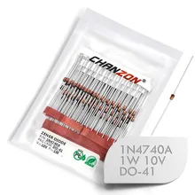 (100 pces) 1n4740a 1n4740 potência zener diodo 1 w 10 v do-41 (DO-204AL) axial 1 watt 10 volts em 1n 4740a in4740a