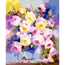 Картина маслом в рамке по номерам цветы картины холст живопись для гостиной стены искусства домашний декор